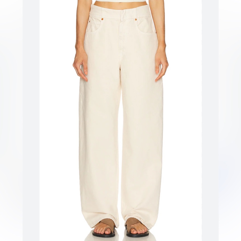 NWT GRLFRND Austen High Rise Curve Jeans Tan Barrel Size 25